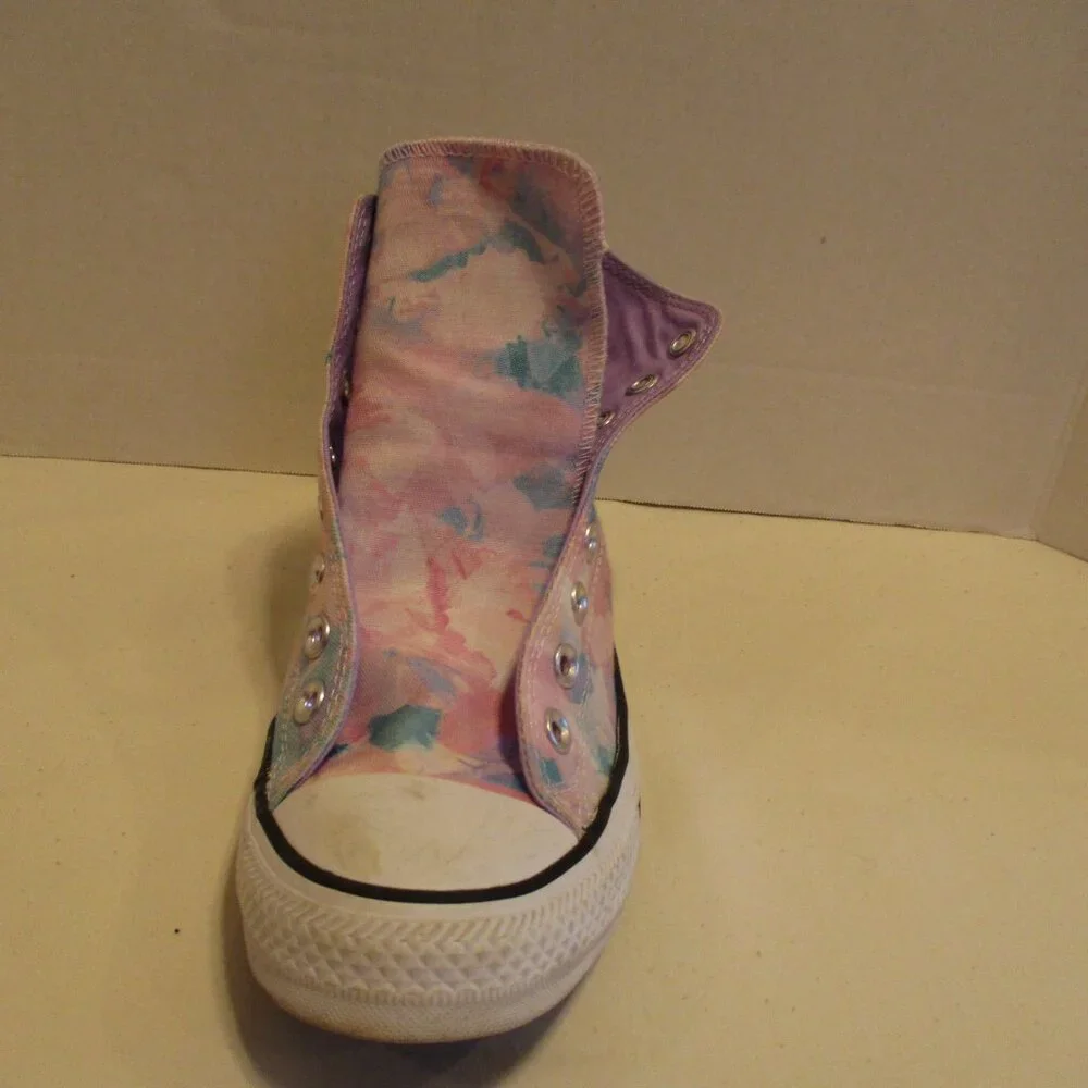 Converse Shoes Chuck Taylor Men Size 8 White Blue Pink Tie Dye Sneaker Shoes